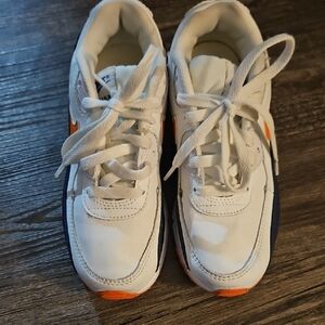 Nike Kids White and Orange Sneakers